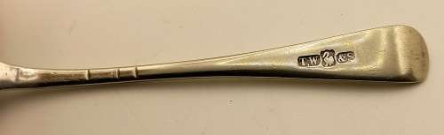 Antique spoon with unidentified TW&S Hallmark - Silver or Silver Plated -  126mm 15,6 grams