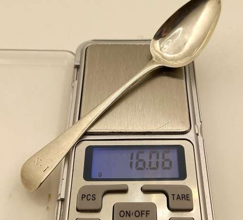 Antique 1800 Sterling Silver Spoon Samuel Godbehere, Edward Wigan & James Boult , 130mm 16,06 grams