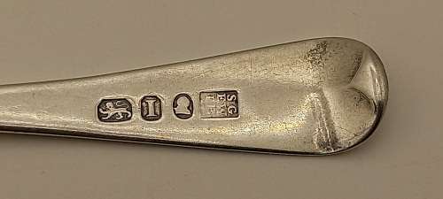 Antique 1800 Sterling Silver Spoon Samuel Godbehere, Edward Wigan & James Boult , 130mm 16,06 grams