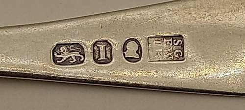 Antique 1800 Sterling Silver Spoon Samuel Godbehere, Edward Wigan & James Boult , 130mm 16,06 grams
