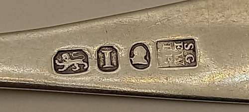 Antique 1800 Sterling Silver Spoon Samuel Godbehere, Edward Wigan & James Boult , 130mm 16,06 grams