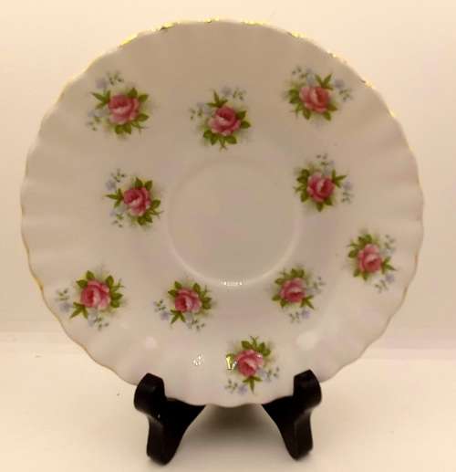 Vintage Royal Albert `Forget-Me-Not Rose` Bone China Saucer 140mm- England