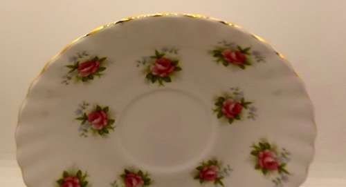 Vintage Royal Albert `Forget-Me-Not Rose` Bone China Saucer 140mm- England