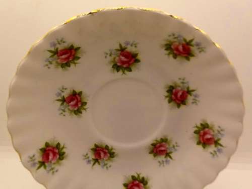 Vintage Royal Albert `Forget-Me-Not Rose` Bone China Saucer 140mm- England