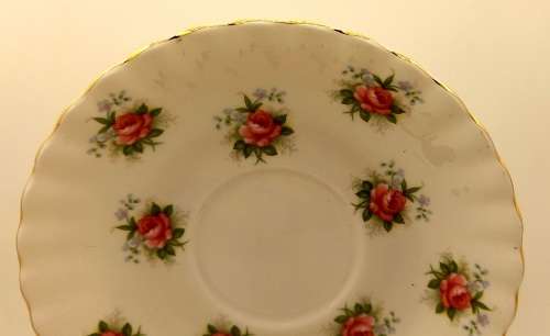 Vintage Royal Albert `Forget-Me-Not Rose` Bone China Saucer 140mm- England