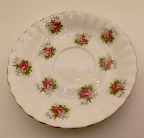 Vintage Royal Albert `Forget-Me-Not Rose` Bone China Saucer 140mm- England
