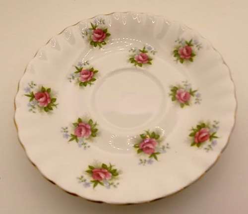 Vintage Royal Albert `Forget-Me-Not Rose` Bone China Saucer 140mm- England