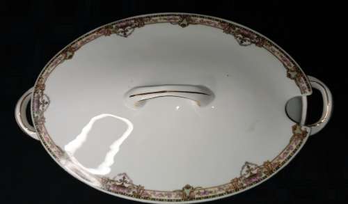 Vintage VICTORIA Czechoslovakia China Floral Tureen 200x380x220mm