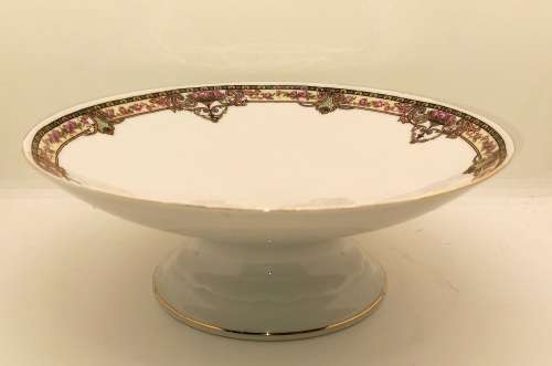 Vintage VICTORIA Czechoslovakia China Floral Raised Bowl 77x210mm