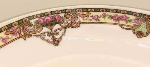 Vintage VICTORIA Czechoslovakia China Floral Raised Bowl 77x210mm