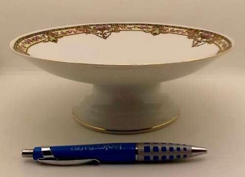 Vintage VICTORIA Czechoslovakia China Floral Raised Bowl 77x210mm