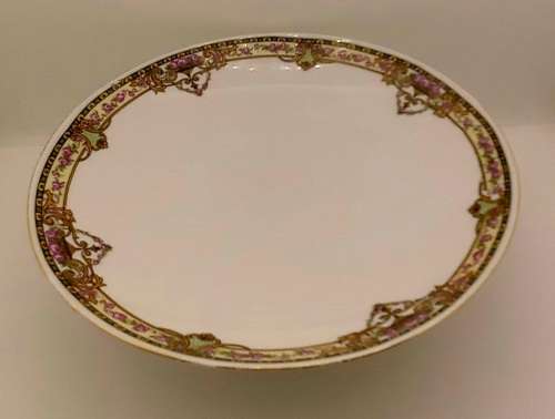 Vintage VICTORIA Czechoslovakia China Floral Raised Bowl 77x210mm