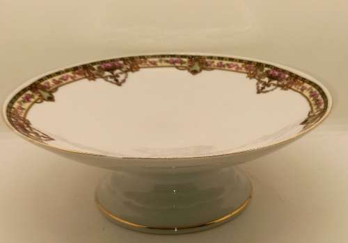 Vintage VICTORIA Czechoslovakia China Floral Raised Bowl 77x210mm