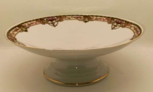 Vintage VICTORIA Czechoslovakia China Floral Raised Bowl 77x210mm