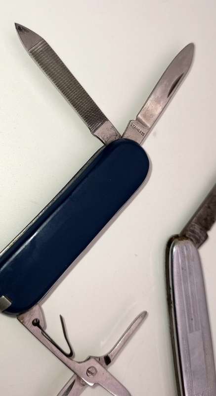 Vintage Richards Lamp Post Brand Key Knife Made in Sheffield england and 2 other old pocket knifes