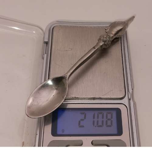 6 Collectable  JENNA CLIFFORD Pewter (500) Designer Detailed Spoons