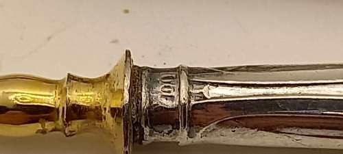 2 Antique forks with Silver (.800) Handles 134mm
