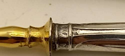 2 Antique forks with Silver (.800) Handles 134mm