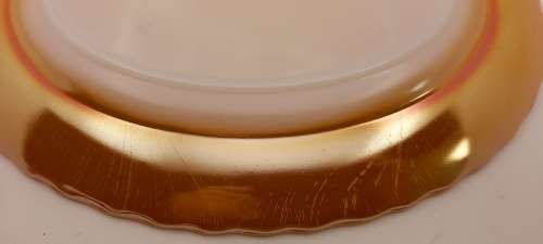 1940 -1950s Vintage Anchor Hocking Fire-King Glass Peach Lusterware Oval Meat Platter-(2 available)