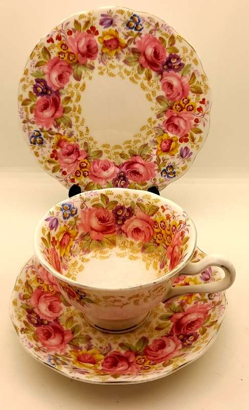 Vintage Royal Albert "Serena"  Trio - (Gold on rim Faded) (8 Available)