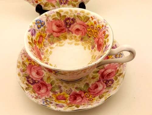 Vintage Royal Albert "Serena"  Trio - (Gold on rim Faded) (8 Available)