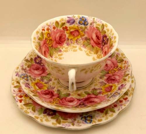 Vintage Royal Albert "Serena"  Trio - (Gold on rim Faded) (8 Available)