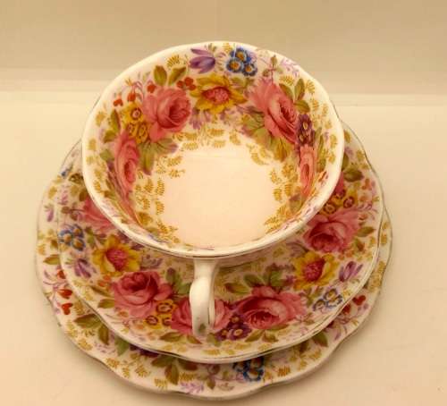 Vintage Royal Albert "Serena"  Trio - (Gold on rim Faded) (8 Available)