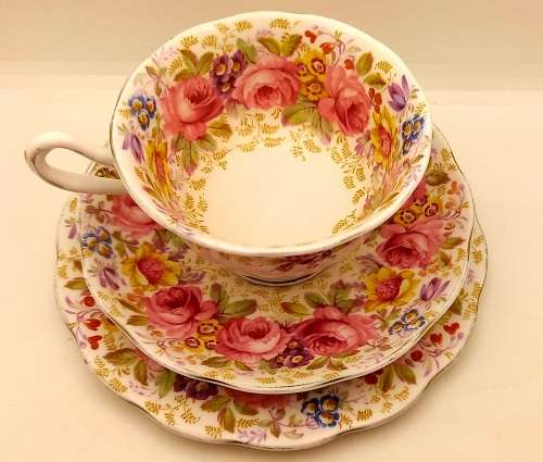 Vintage Royal Albert "Serena"  Trio - (Gold on rim Faded) (8 Available)