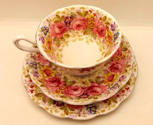 Vintage Royal Albert "Serena"  Trio - (Gold on rim Faded) (8 Available)