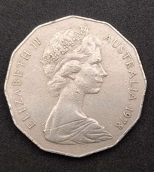 1978 Australia 50 Cents - Elizabeth II 2nd Portrait - Dodecagonal type