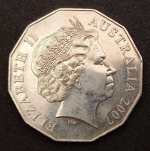 2007 Australia 50 Cents - Elizabeth II 4th Portrait