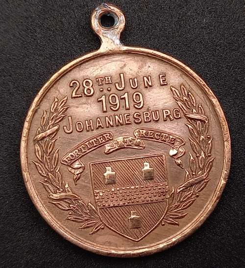 WWI South Africa Medal"To Commemorate The Conclusion Of The Great War/Peace With Honour/28th June 19