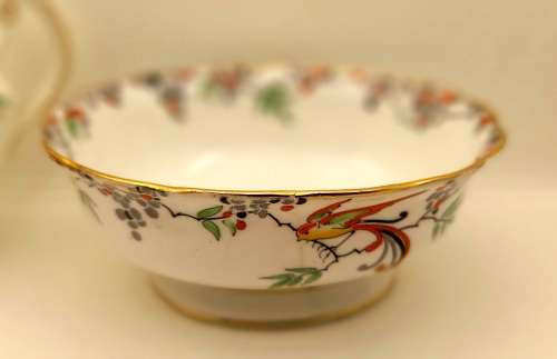 Vintage Paragon Creamer and Sugar Bowl Bone China -(Both have hairline crack)