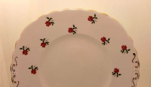 Vintage COLCLOUGH Bone China Cake Plate Made in England  Excellent Condition