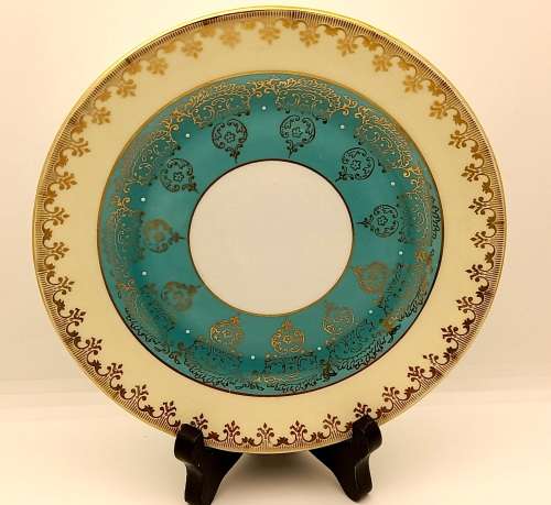 Vintage Royal Grafton (Green and Gold ) Bone China Trio Made in England