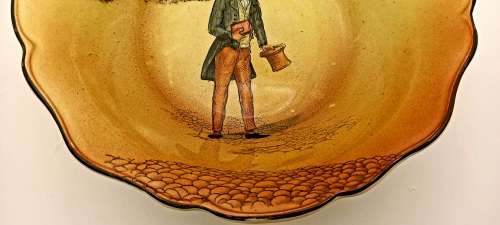 Vintage Royal Doulton Dickens ware -Tom Pinch D5175 Bowl 63x210mm