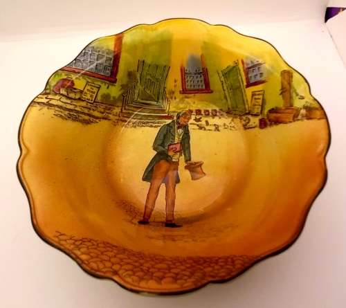 Vintage Royal Doulton Dickens ware -Tom Pinch D5175 Bowl 63x210mm