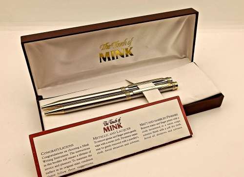 The Touch of Mink Pen and Pencil set Metallic and Lacquer