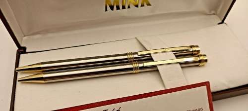 The Touch of Mink Pen and Pencil set Metallic and Lacquer