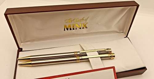 The Touch of Mink Pen and Pencil set Metallic and Lacquer