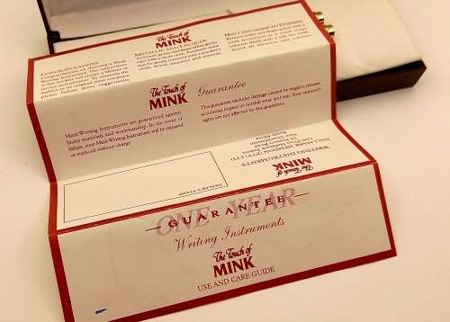 The Touch of Mink Pen and Pencil set Metallic and Lacquer