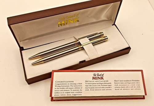 The Touch of Mink Pen and Pencil set Metallic and Lacquer