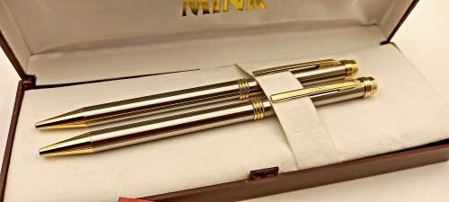 The Touch of Mink Pen and Pencil set Metallic and Lacquer
