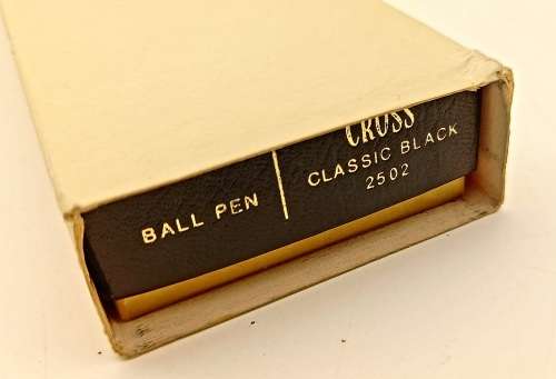 Vintage Cross Classic Black 2502 Ballpoint Pen -With case -Branded
