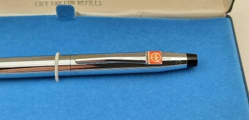Vintage Cross Lustrous Chrome No 3604 Soft-tip pen with 2 refills in box -Ink is ok