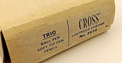 Vintage Cross Lustrous Chrome No 3604 Soft-tip pen with 2 refills in box -Ink is ok