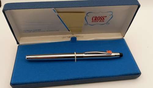 Vintage Cross Lustrous Chrome No 3604 Soft-tip pen with 2 refills in box -Ink is ok