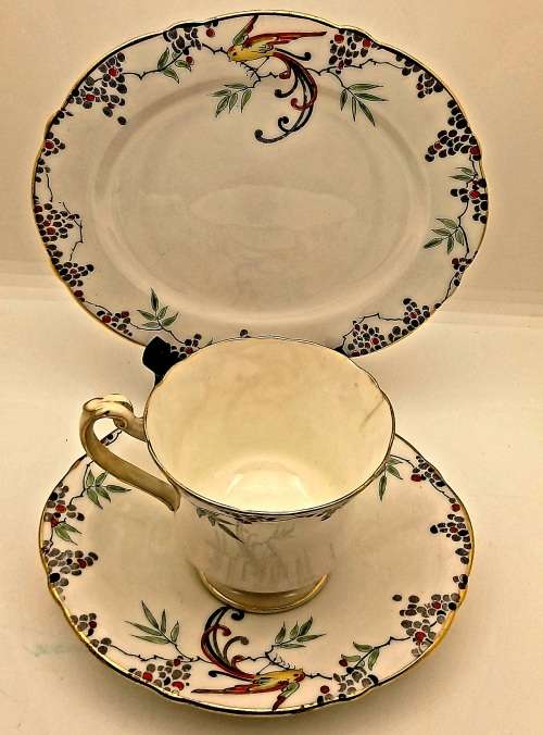 Vintage Paragon Trio Bone China -(Cup have hairline crack and stained )