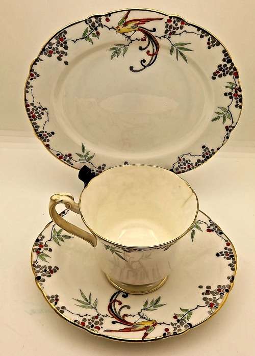 Vintage Paragon Trio Bone China -(Cup have hairline crack and stained )