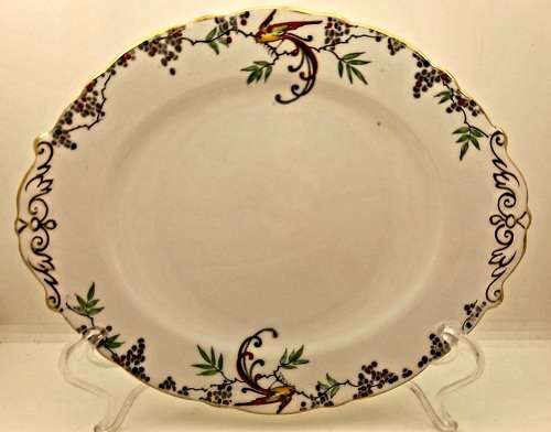 Vintage Paragon oval Cake Plate Bone China made in England-261x215mm